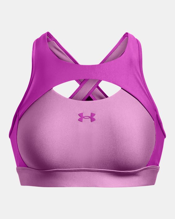Women's Armour® Mid Crossback Harness Sports Bra, Purple, pdpMainDesktop image number 10